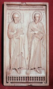 Saint Pierre et Saint Paul (élément de diptyque en ivoire)