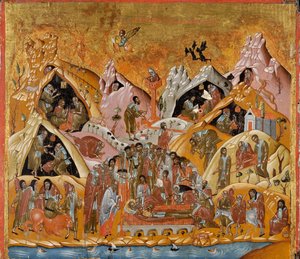 La Dormition de Saint Sabbas le Sanctifié, fin du XVIe siècle