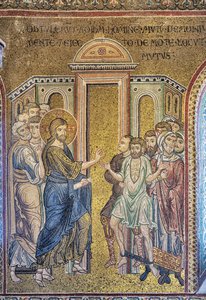 Le Miracle de la guérison du possédé, mosaïque byzantine, Épisodes de la vie du Christ, XII-XIII siècles