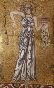 Justice (détail) des mosaïques intérieures de la basilique Saint-Marc, 12e siècle