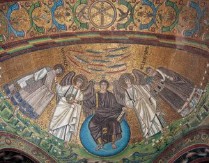 Italie, Émilie-Romagne, Ravenne, Basilique de San Vitale, mosaïque de la cuve absidiale