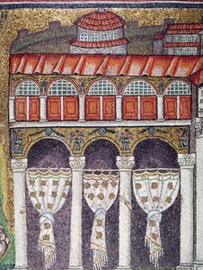 Aile gauche du Palazzo di Teodorico, 527-99 (détail)