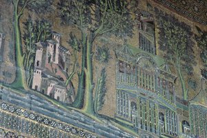 Mosaïques sur le portique ouest, 8ème siècle