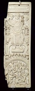 Panneau du Diptyque du Consul Areobindus, Constantinople, 506 AD - Byzantine School