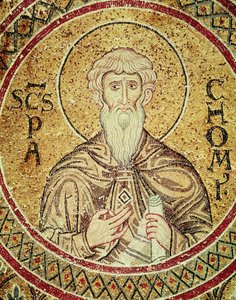 Saint Pachomius (d.346) (mosaïque)