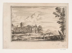 Villa avec double escalier vue du jardin