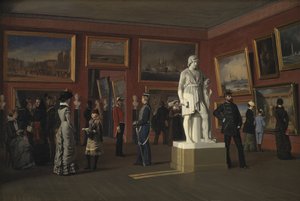 Une des salles de la collection royale de peintures au palais de Christiansborg
