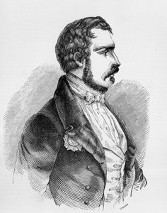 Portrait de Charles-Louis Napoléon Bonaparte, ou Napoléon III (1808-1873), président de la Deuxième République française de 1848 à 1852, et empereur du Second Empire français de 1852 à 1870, gravure
