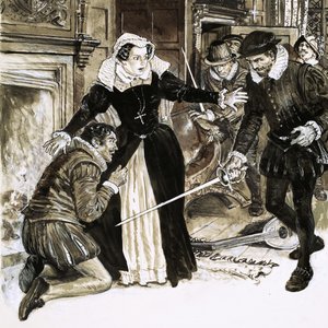 David Riccio, favori de la reine Mary, a été poignardé 56 fois par Lord Darnley.