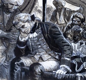 Géants parmi les hommes, le mercenaire patriote (gouache sur papier)