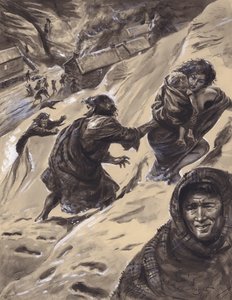 Massacre de Glencoe (gouache sur papier)