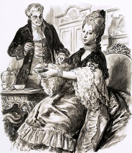 Josiah Wedgwood avec la reine Charlotte (gouache sur papier)