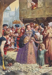 Mary Tudor (1515-58) (gouache sur papier)