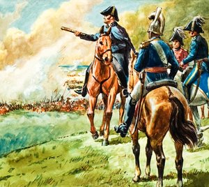 Le duc de Wellington à la bataille de Waterloo
