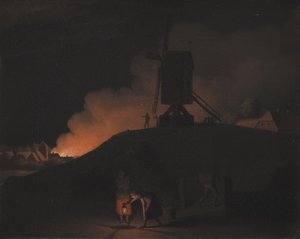 Un feu la nuit
