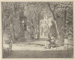 Aux tombes de Descartes et Condé dans le Jardin Elysée des Petits Augustins, Paris