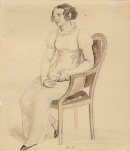 Une dame assise dans un fauteuil, tournée vers la fenêtre - Christoffer Wilhelm Eckersberg