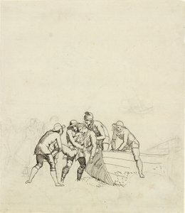 Les pêcheurs de Hornbæk - étude pour le groupe principal - Christoffer Wilhelm Eckersberg