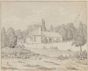 Maison de Jean-Jacques Rousseau dans le jardin du palais à Ermenonville - Christoffer Wilhelm Eckersberg