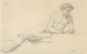 Modèle masculin allongé
