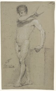 Modèle masculin debout, profil à gauche - Christoffer Wilhelm Eckersberg