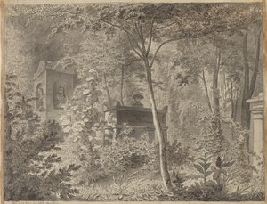 Tombe de Molière dans le Jardin Élysée des Petits Augustins, Paris, 10 juin (1811)