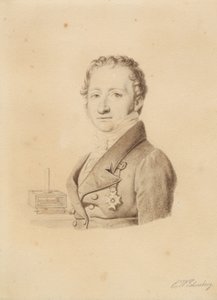 Portrait du physicien norvégien Christoffer Hansteen. Buste de face à gauche - Christoffer Wilhelm Eckersberg
