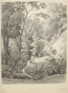 Vue du parc du manoir de Liselund sur l