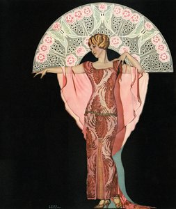 Beauté Art Déco avec un éventail par Coles Phillips