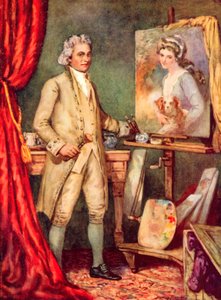 George Romney peignant un portrait de Lady Hamilton