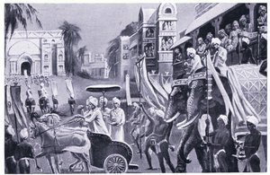 Prasenajit de Kosala (oudh) rend visite 520 av. J.-C.