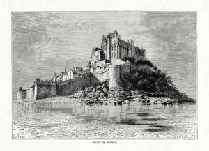 Mont-Saint-Michel, Normandie, France, 1879