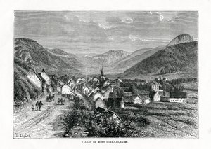 La vallée de Mont-Dore-les-Bains, France, 19ème siècle