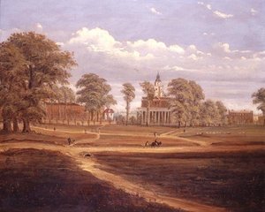 Vue à travers Clapham Common vers North Side et The Pavement - C. Norris