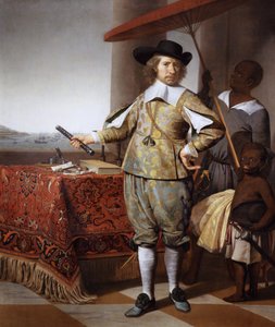 Néerlandais : Portrait de Wollebrant Geleynssen de Jongh (1594-1674) Portrait de Wollebrand Geleynsz de Jongh (1594-1674), avec un serviteur et un enfant