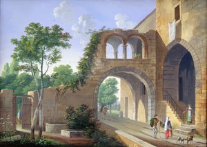 Scène dans la campagne italienne, 1813 - Caizac