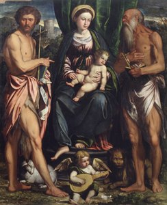 Madone et Enfant avec Saint Jean-Baptiste et Saint Jérôme - Callisto Piazza