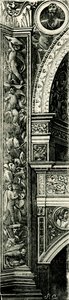 Pilastre décoré par Callisto Piazza, Tempio Civico della Beata Vergine Incoronata, Lodi, Lombardie, Italie - Callisto Piazza