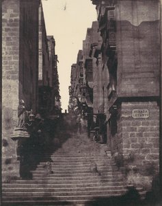 Strada Levante, La Valette, Malte, années 1850