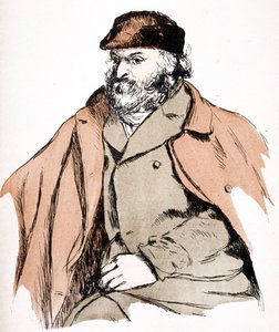 Portrait illustré de Paul Cézanne (1839 - 1906), artiste français et peintre post-impressionniste. (gravure)