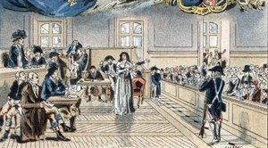 Marie-Antoinette, reine de France, devant les juges à son procès le 14 octobre 1793. - Camille Gilbert