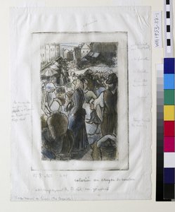 Marché de Gisors (Rue Cappeville) - Camille Jacob Pissarro