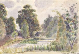 Étang aux jardins de Kew, 1892