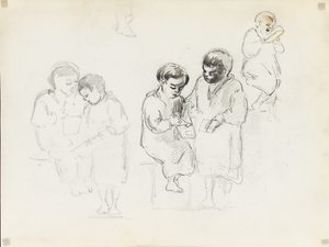 Études de deux enfants lisant