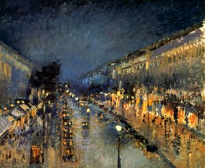 Le Boulevard Montmartre la nuit, 1897