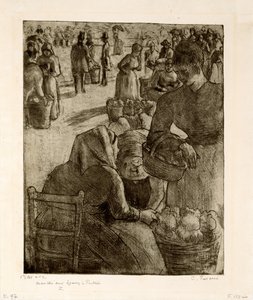 Le Marché aux légumes à Pontoise, 1891