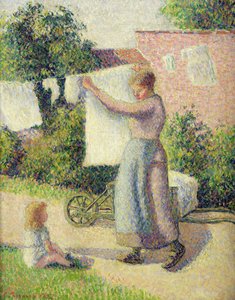 Femme étendant le linge, 1887