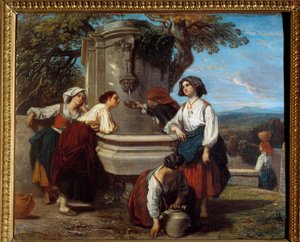 Ossaloises à la fontaine - Camille Joseph Etienne Roqueplan