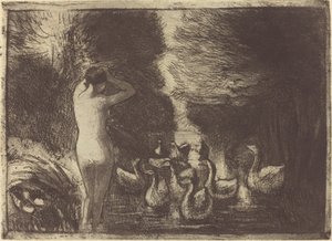 Baigneuse aux oies - Camille Pissarro