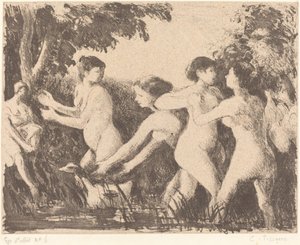 Baigneuses luttant, vers 1896